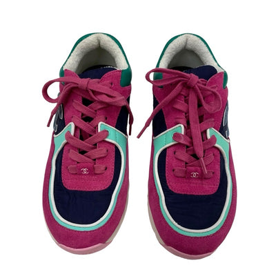 シャネル CHANEL スニーカー 靴 シューズ スエード ファブリック レザー ナイロン マルチカラー ココマーク パイル