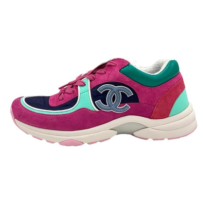 シャネル CHANEL スニーカー 靴 シューズ スエード ファブリック レザー ナイロン マルチカラー ココマーク パイル
