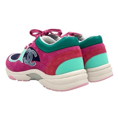 シャネル CHANEL スニーカー 靴 シューズ スエード ファブリック レザー ナイロン マルチカラー ココマーク パイル