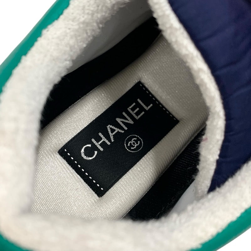シャネル CHANEL スニーカー 靴 シューズ スエード ファブリック レザー ナイロン マルチカラー ココマーク パイル