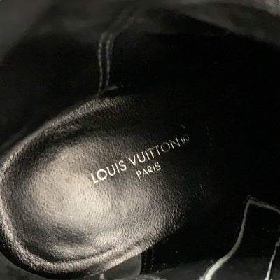 ルイヴィトン LOUIS VUITTON シルエットライン ブーツ ショートブーツ 靴 シューズ ベロア ブラック 黒 モノグラム アンクルブーツ