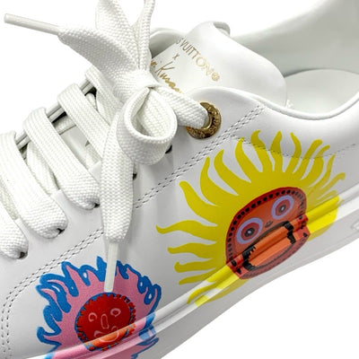 ルイヴィトン LOUIS VUITTON タイムアウトライン スニーカー 靴 シューズ レザー ホワイト マルチカラー 草間彌生