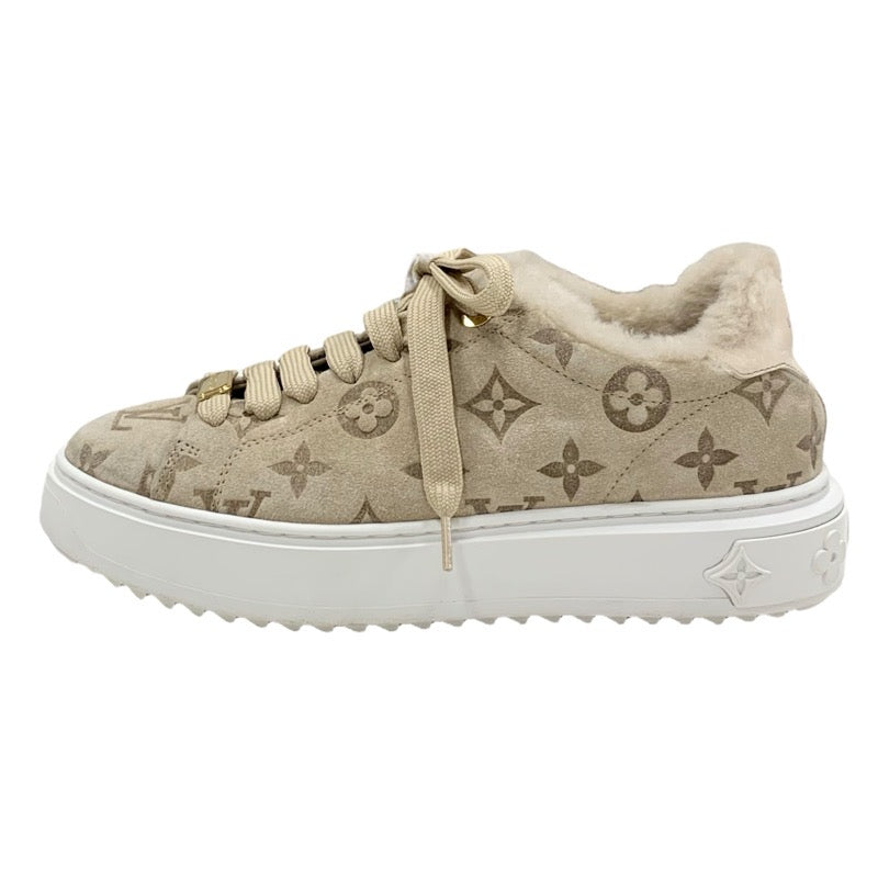 美品✨ ヴィトン タイムアウトライン モノグラム レザー エンボス 24cm相当 ルイヴィトン LOUIS VUITTON タイムアウトライン モノグラム