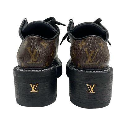 ルイヴィトン LOUIS VUITTON ボブールライン モノグラム ローファー 革靴 靴 シューズ レザー ブラウン ブラック レースアップシューズ ダービー