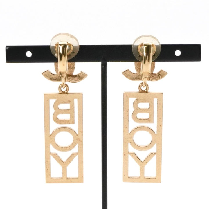 シャネル CHANEL ピアス イヤリング ゴールド ココマーク BOY ライン