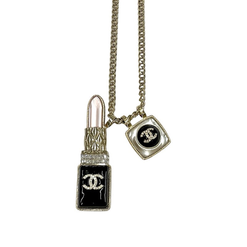 シャネル CHANEL ネックレス ペンダント チョーカー ゴールド ココマーク リップ チャーム ラインストーン – MYCLOSET