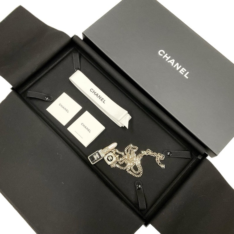 シャネル CHANEL ネックレス ペンダント チョーカー ゴールド ココマーク リップ チャーム ラインストーン