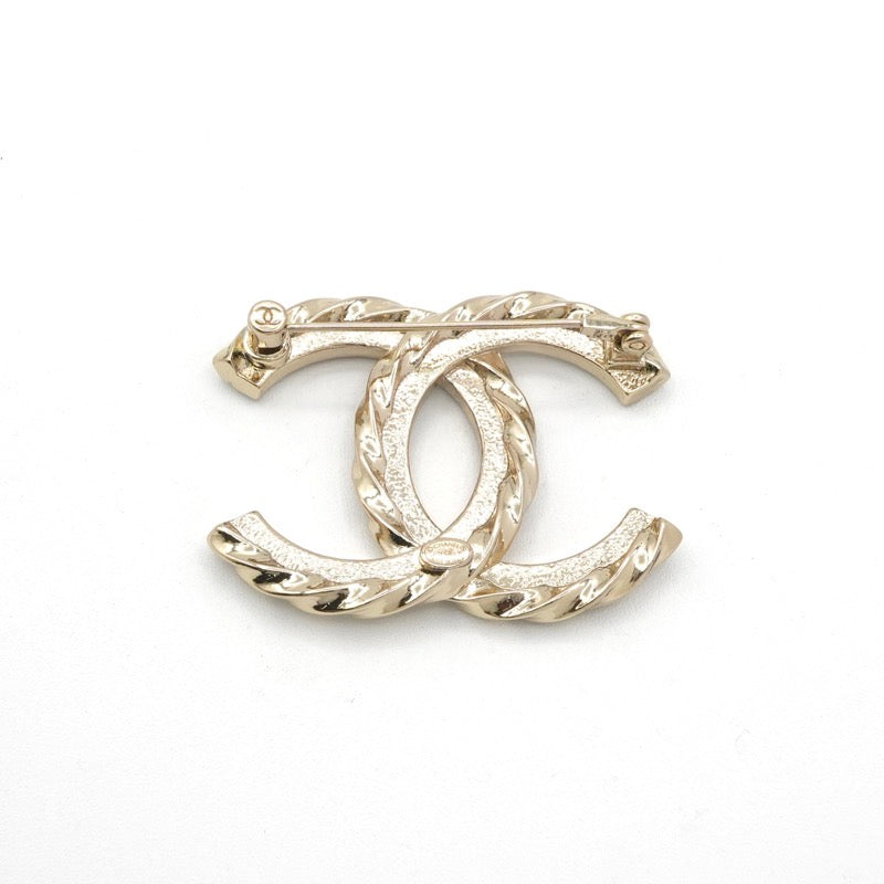 シャネル CHANEL ブローチ コサージュ ゴールド ココマーク ラインストーン