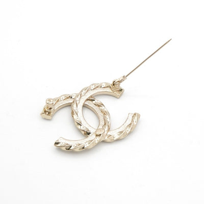 シャネル CHANEL ブローチ コサージュ ゴールド ココマーク ラインストーン