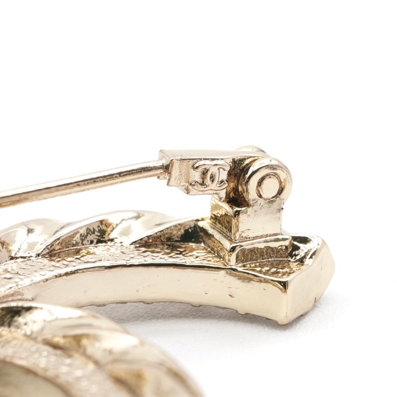 シャネル CHANEL ブローチ コサージュ ゴールド ココマーク ラインストーン