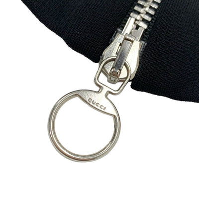 グッチ GUCCI ワンピース レーヨン ブラック フリル ノースリーブ ジップ