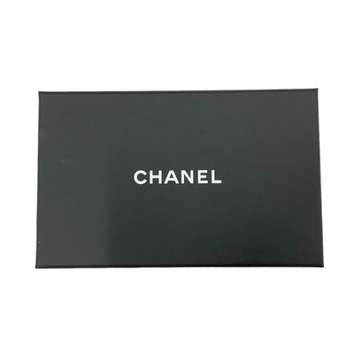 Chanel CHANEL card case card holder pass case lambskin beige gold coco mark charm matelasse chain