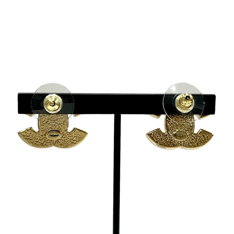シャネル CHANEL ピアス イヤリング ホワイト ゴールド 白 ココ