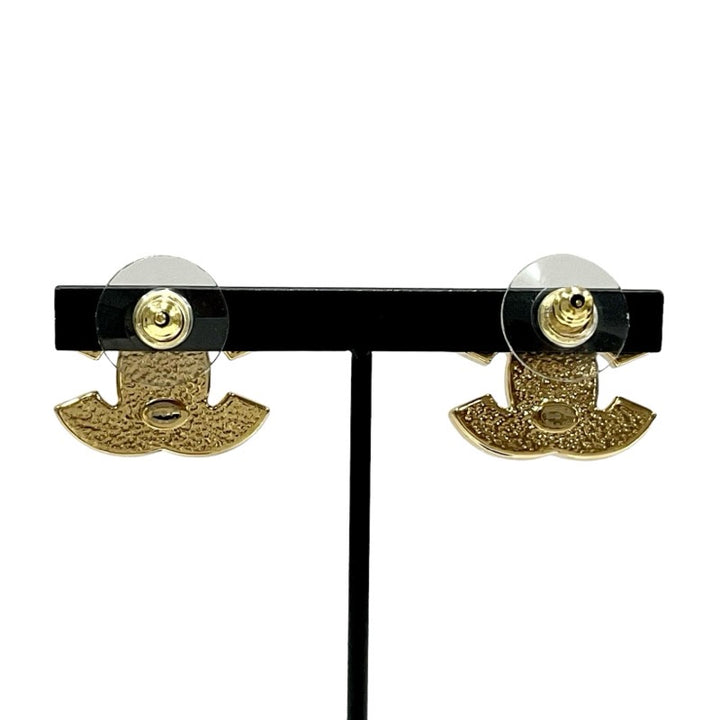 シャネル chanel ピアス ゴールド イヤリング シャネル CHANEL ピアス イヤリング ホワイト ゴールド 白 ココ