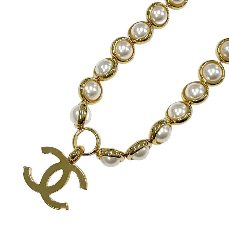 Chanel CHANEL necklace pendant choker gold coco mark pearl