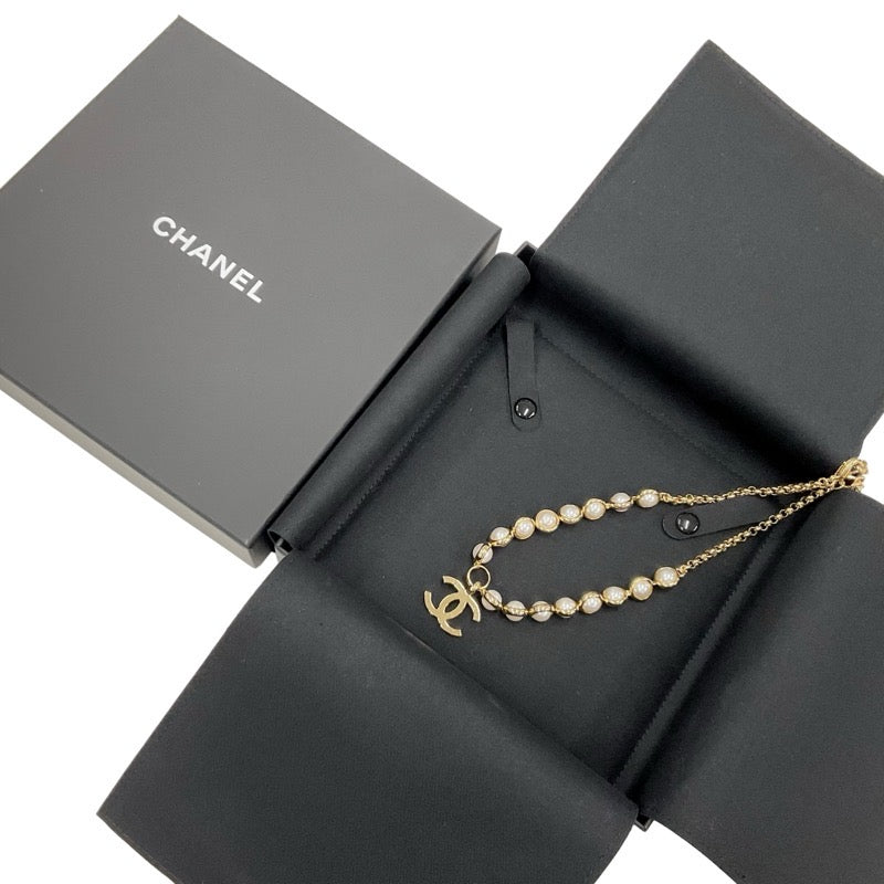 Chanel CHANEL necklace pendant choker gold coco mark pearl