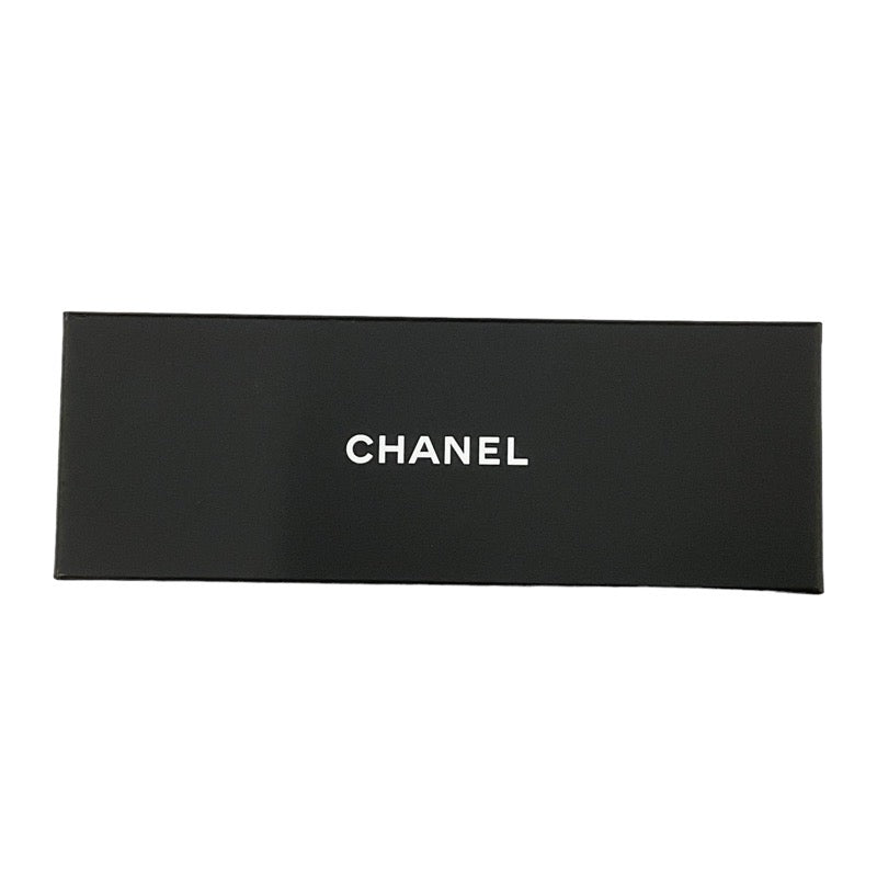 Chanel Hair Accessories Black Brown White Logo Ribbon Barrette Hair Clip