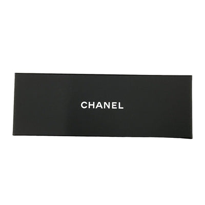 Chanel Hair Accessories Black Brown White Logo Ribbon Barrette Hair Clip