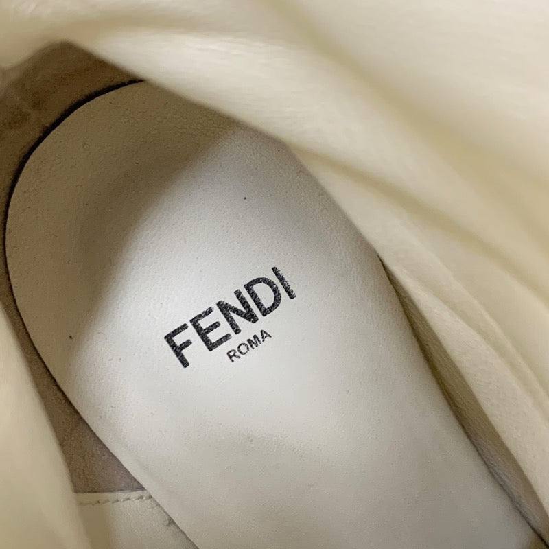 フェンディ FENDI ファースト ブーツ ショートブーツ 靴 シューズ レザー アイボリー ゴールド メタルヒール