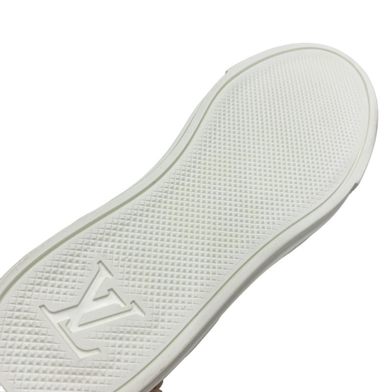 ルイヴィトン LOUIS VUITTON ステラーライン スニーカー 靴 シューズ レザー ブラック ホワイト ブルー系 未使用 ハイカットスニーカー フラワー モノグラム 花柄