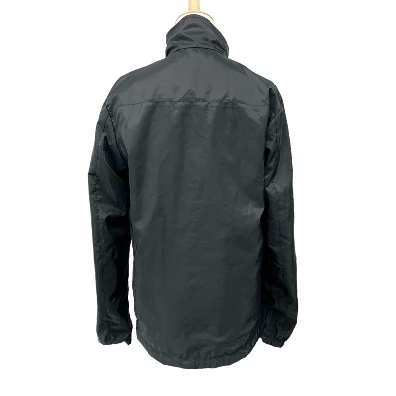 PRADA Outerwear Recycled Polyester Black Triangle Logo Plate Blouson Reversible Men's