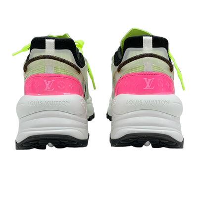 ルイヴィトン LOUIS VUITTON ラン55ライン モノグラム スニーカー 靴 シューズ ファブリック レザー ネオンイエロー 未使用 ロゴ