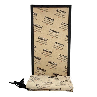 グッチ GUCCI プリンスタウン フラットシューズ 靴 シューズ レザー ベージュ レッド ゴールド 未使用 ミュール スリッパサンダル ロゴ ホースビット