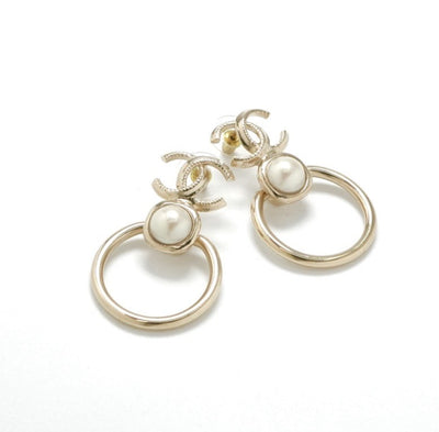 Chanel Earrings Gold Coco Mark