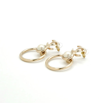 Chanel Earrings Gold Coco Mark
