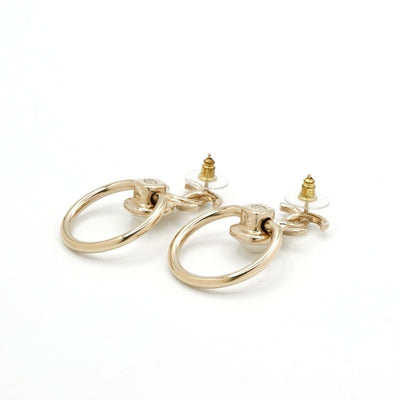 Chanel Earrings Gold Coco Mark