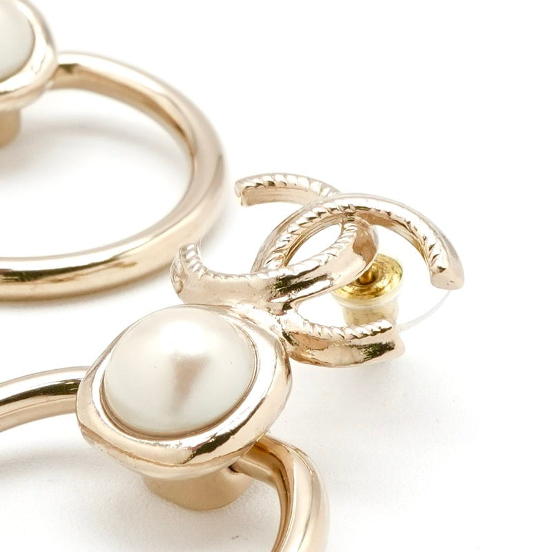 Chanel Earrings Gold Coco Mark