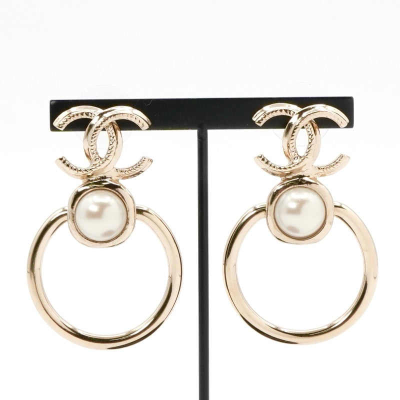 Chanel Earrings Gold Coco Mark