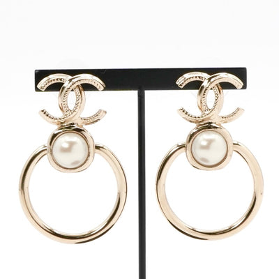 Chanel Earrings Gold Coco Mark