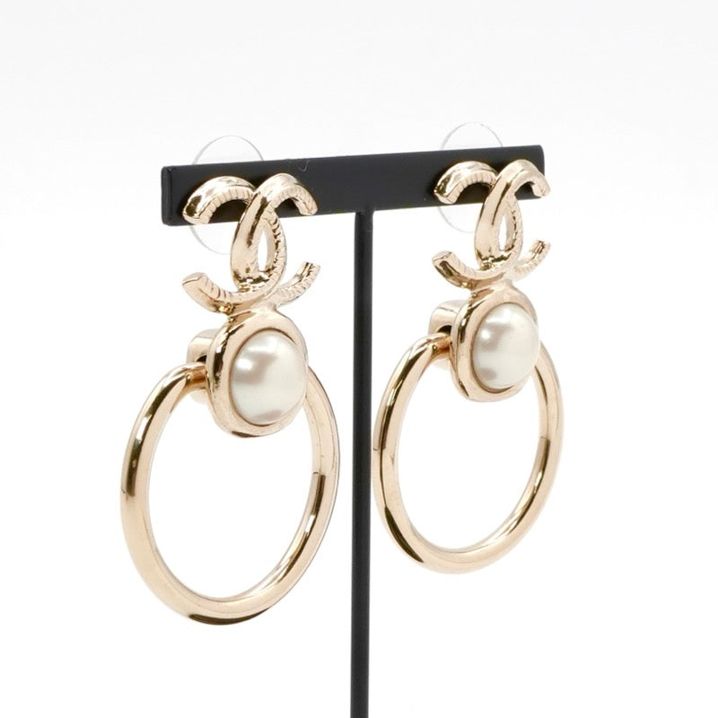 Chanel Earrings Gold Coco Mark