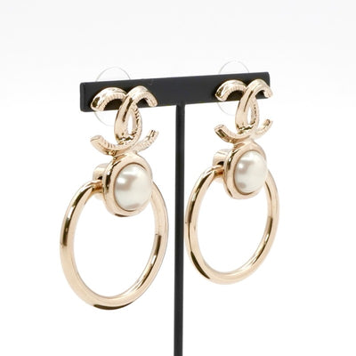 Chanel Earrings Gold Coco Mark