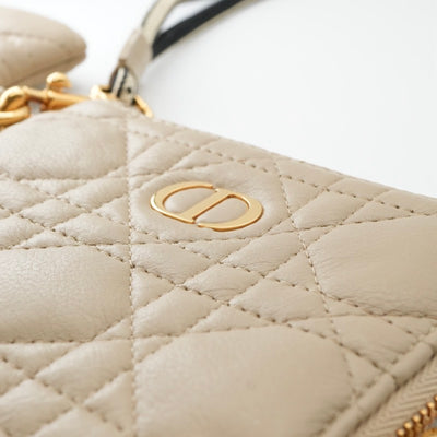 クリスチャンディオール CHRISTIAN DIOR 携帯・スマホアクセサリー ベージュ ゴールド ブラック レディディオール カナージュ ディオールカロ フォンケース モバイルポーチ ポシェット コインケース