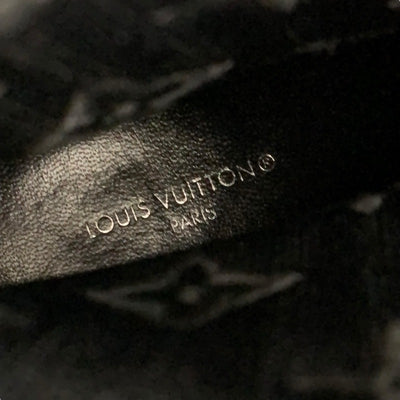 ルイヴィトン LOUIS VUITTON シルエットライン モノグラム ブーツ ショートブーツ 靴 シューズ ファブリック レザー ブラック ブラウン アンクルブーツ ニット ソックスブーツ