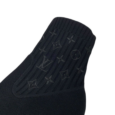 ルイヴィトン LOUIS VUITTON シルエットライン モノグラム ブーツ ショートブーツ 靴 シューズ ファブリック レザー ブラック ブラウン アンクルブーツ ニット ソックスブーツ