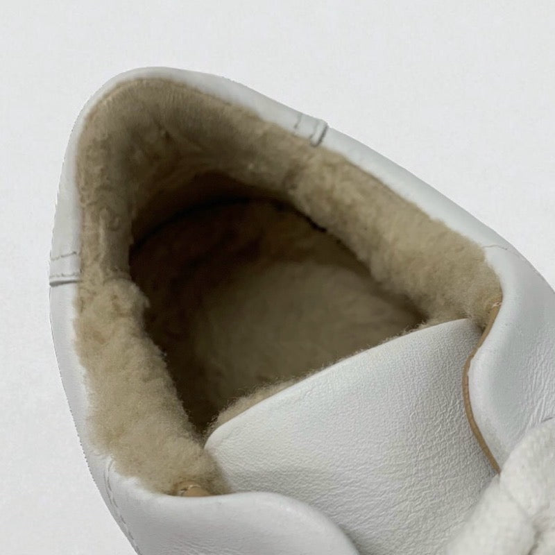 エルメス HERMES アヴァンタージュ スニーカー 靴 シューズ レザー ムートン ホワイト ベージュ Hロゴ