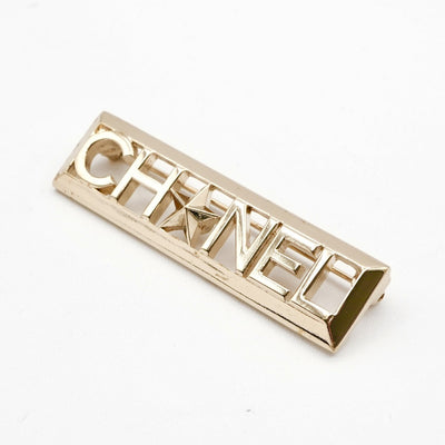 シャネル CHANEL ブローチ コサージュ ゴールド ロゴ スター