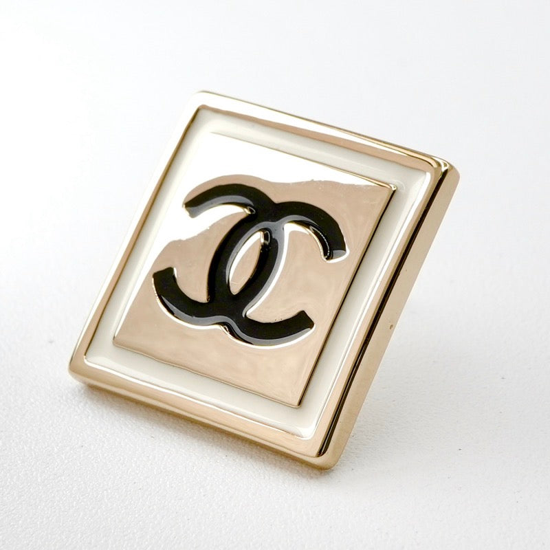 シャネル CHANEL ピアス イヤリング ゴールド ブラック ホワイト ココマーク スクエア