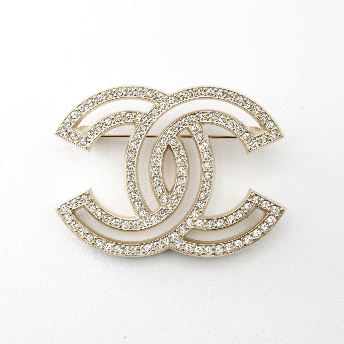 シャネル CHANEL ブローチ コサージュ ゴールド ココマーク ラインストーン