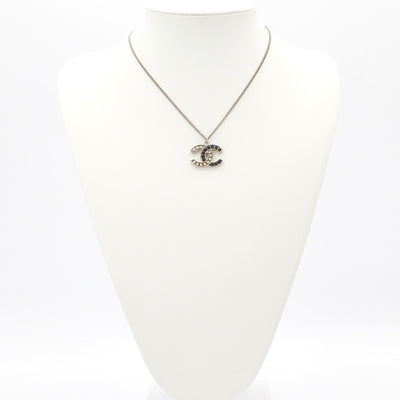 シャネル CHANEL ネックレス ペンダント GP シルバー ネイビー ココマーク パール