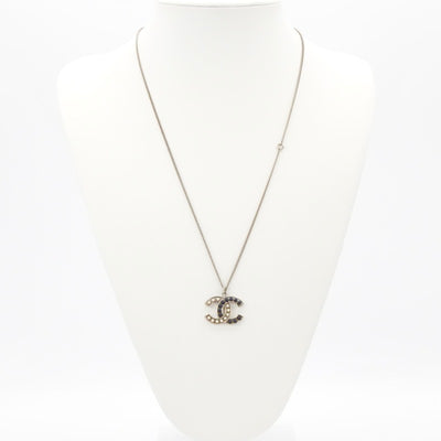 シャネル CHANEL ネックレス ペンダント GP シルバー ネイビー ココマーク パール