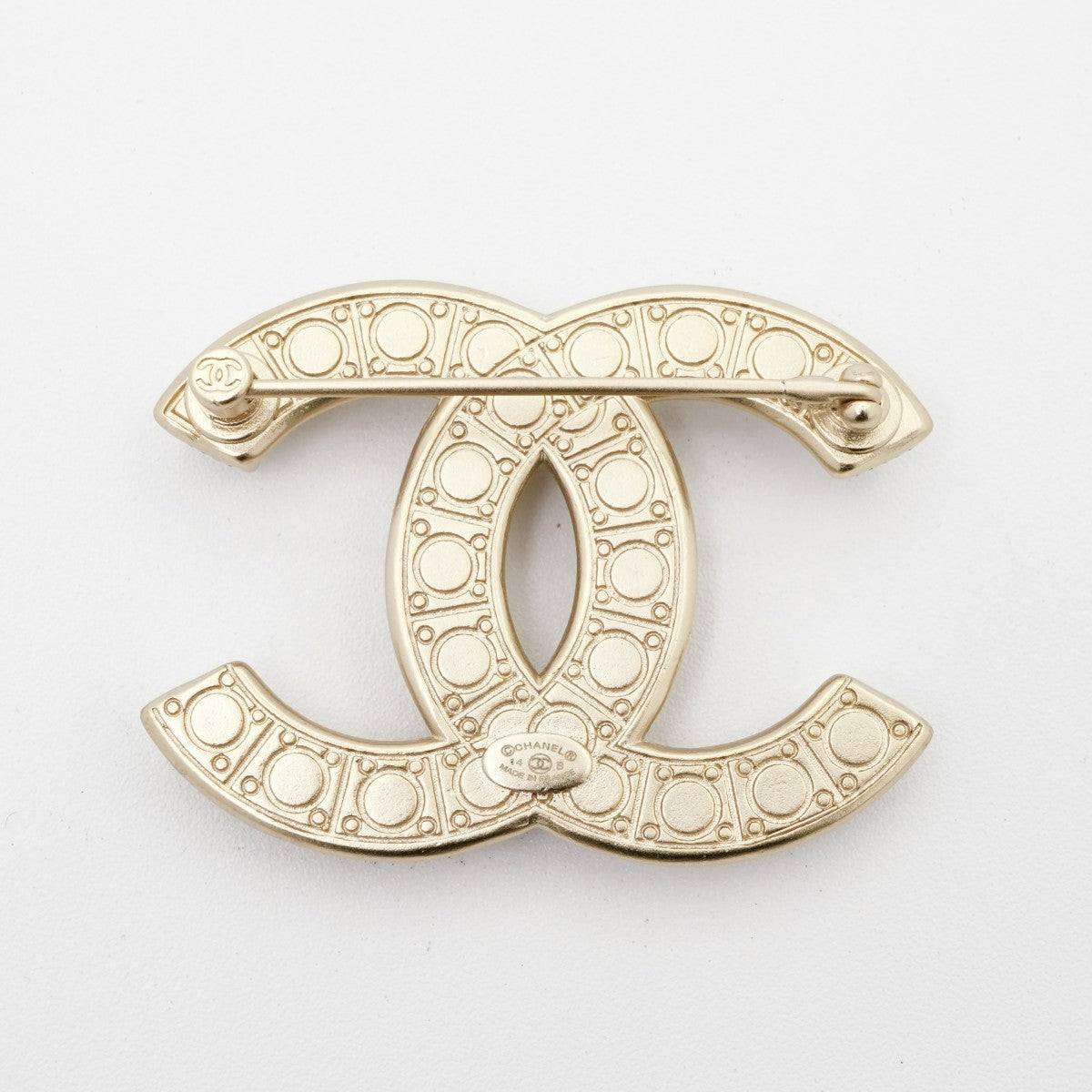 シャネル CHANEL ブローチ コサージュ ゴールド ココマーク ラインストーン