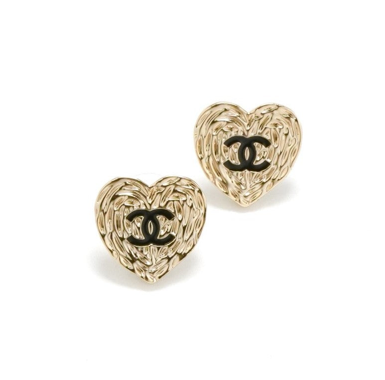 シャネル CHANEL ピアス イヤリング ゴールド ブラック ココマーク ハート