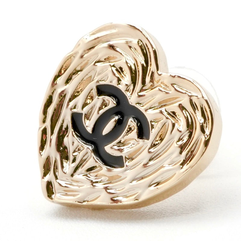 シャネル CHANEL ピアス イヤリング ゴールド ブラック ココマーク ハート