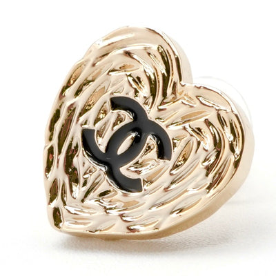 シャネル CHANEL ピアス イヤリング ゴールド ブラック ココマーク ハート