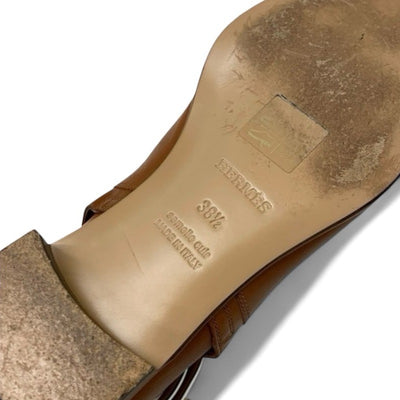 エルメス HERMES ネオ ブーツ ショートブーツ 靴 シューズ レザー ブラウン シルバー ケリー金具