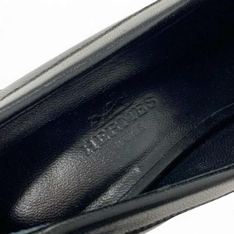 エルメス HERMES グロリアス40 パンプス 靴 シューズ レザー ブラック 黒